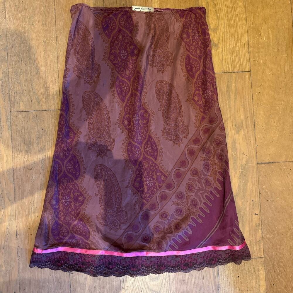 Ann Ferriday Silk VTG Bias Skirt M